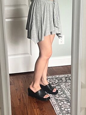 GAP Light Gray High-Low Layered Ruffle Skirt